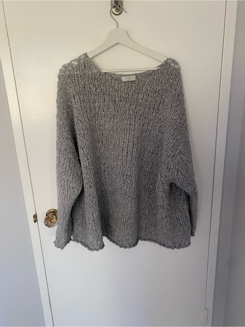 Babaton Cozy Chunky Knit Sweater - Light Gray